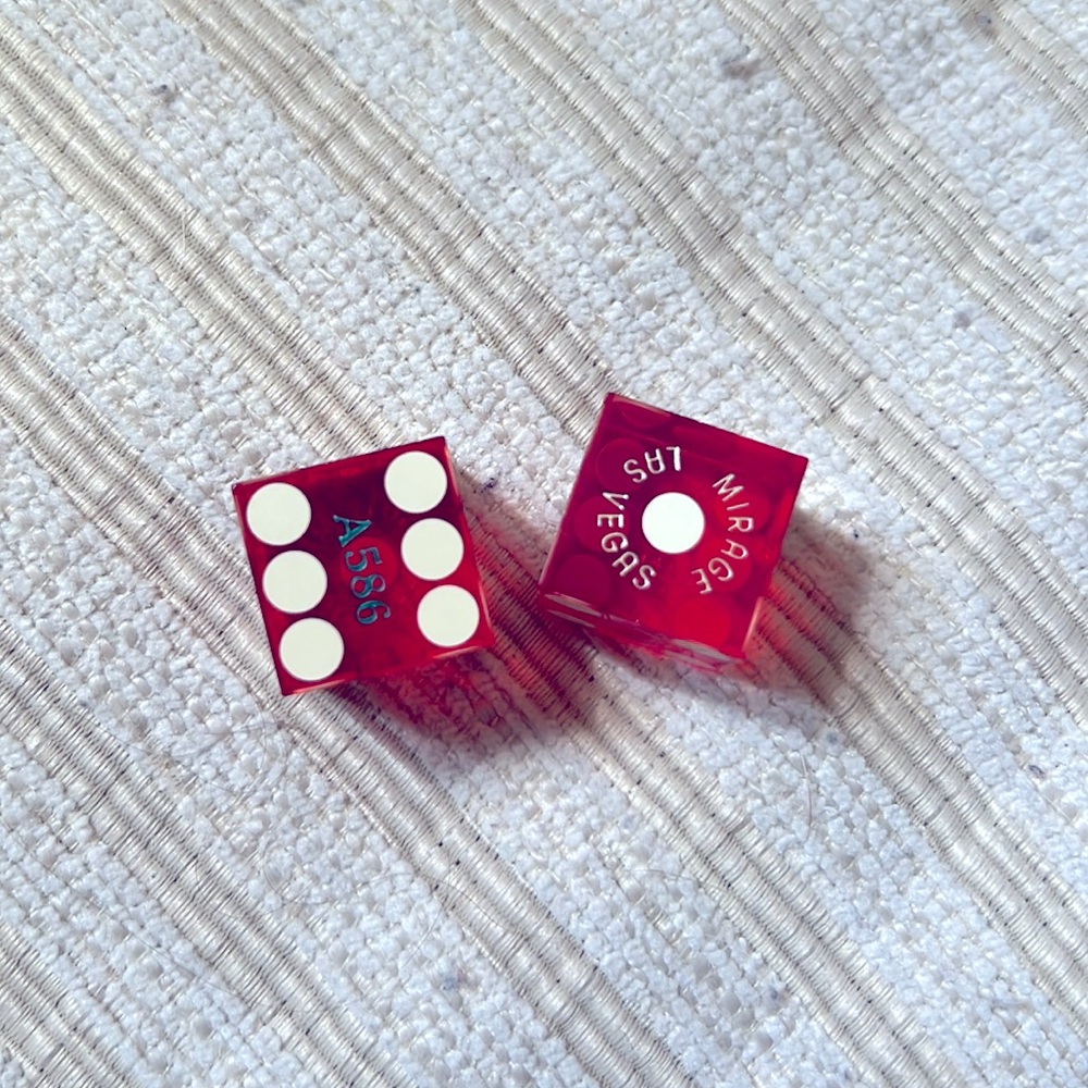 Vintage dice from casino